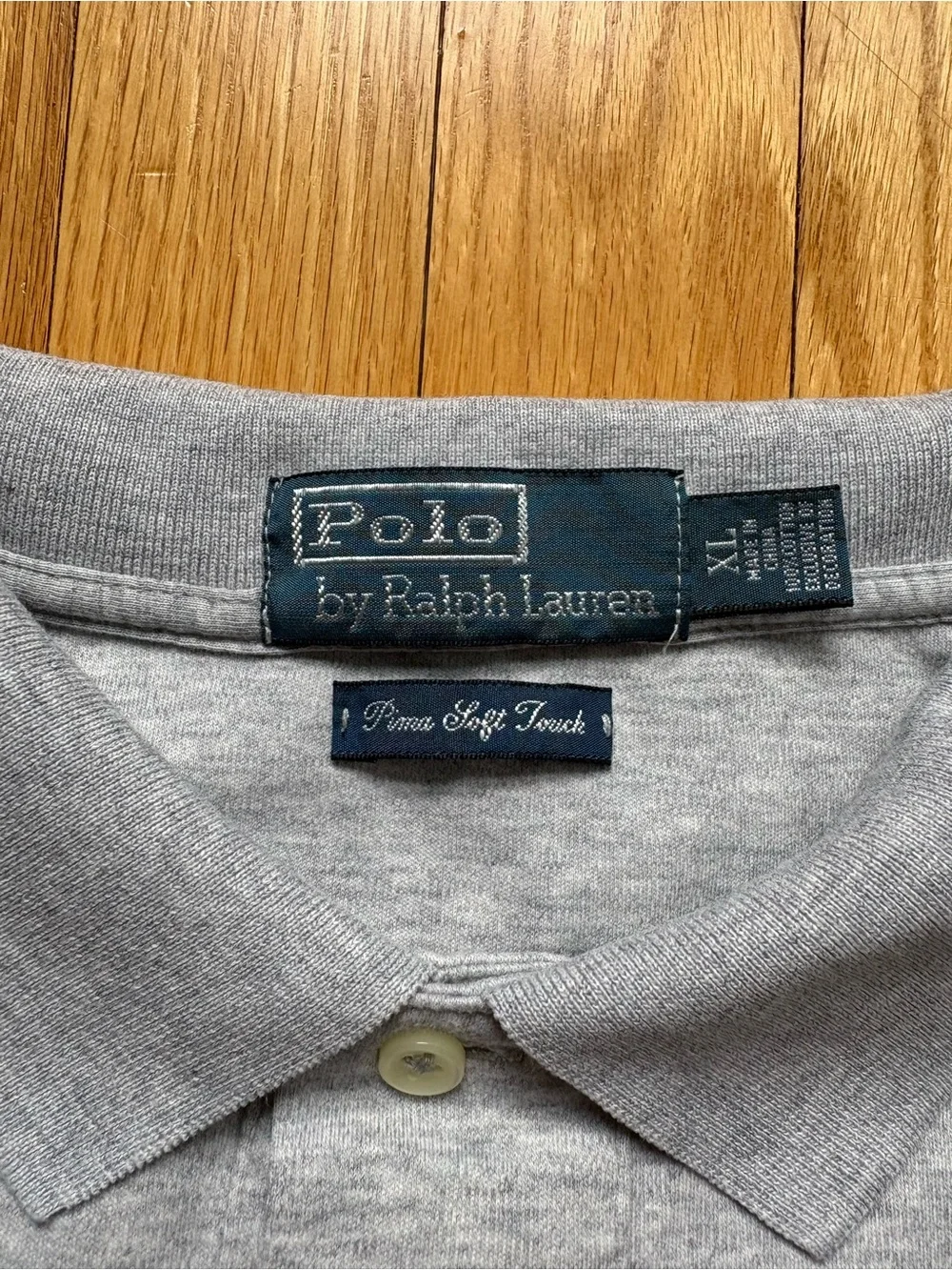 Polo Ralph Lauren Mens Short Sleeve Polo Shirt Pima Soft Touch XL Gray Solid